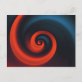 Rode Blauwe Spiraal Briefkaart (Voorkant)