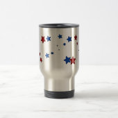 Rode, blauwe sterren Travel Mug Reisbeker (Center)