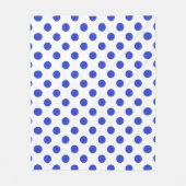 Rode blauwe stippen fleece deken (Voorkant)