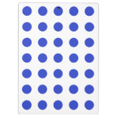 Rode blauwe stippen klembord (Achterkant)