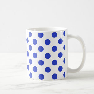 Rode blauwe stippen koffiemok