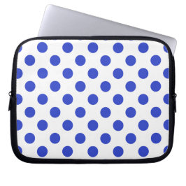 Rode blauwe stippen laptop sleeve