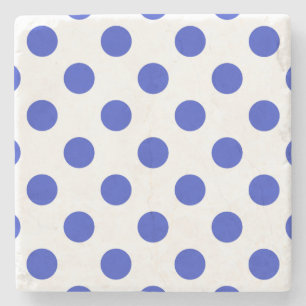 Rode blauwe stippen stenen onderzetter