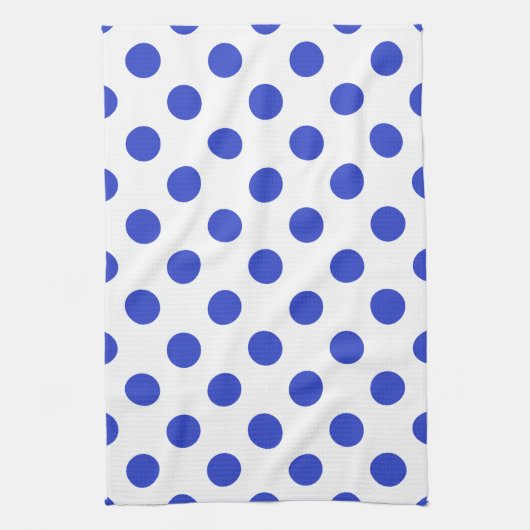 Rode blauwe stippen theedoek (Verticaal)