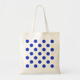 Rode blauwe stippen tote bag