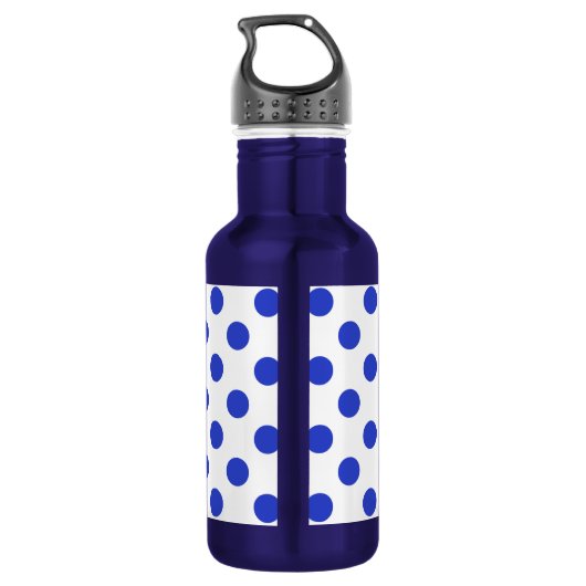 Rode blauwe stippen waterfles  (Achterkant)
