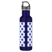 Rode blauwe stippen waterfles  (Achterkant)