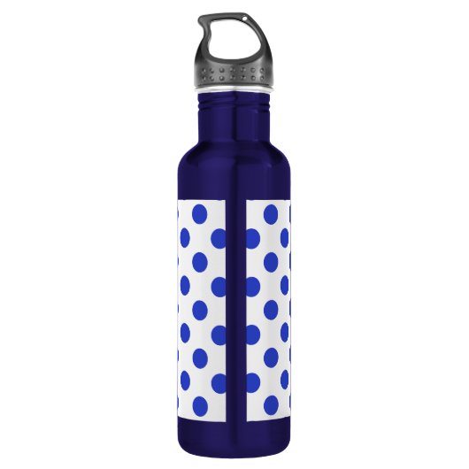 Rode blauwe stippen waterfles  (Achterkant)
