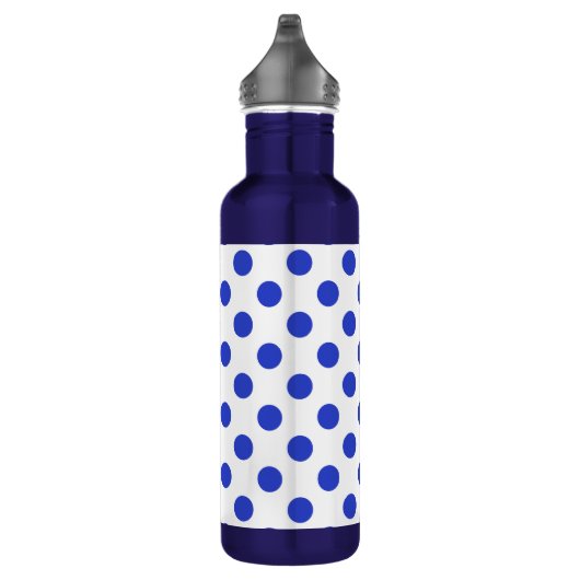 Rode blauwe stippen waterfles  (Rechts)