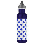 Rode blauwe stippen waterfles  (Links)