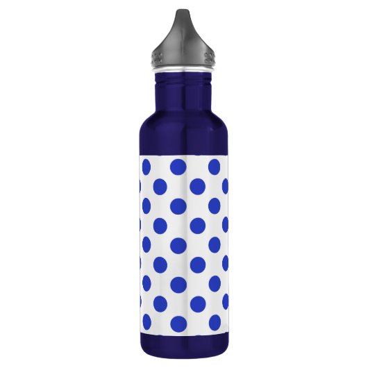 Rode blauwe stippen waterfles  (Links)
