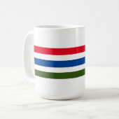  rode blauwe streep op witte achtergrond koffiemok (Voorkant links)