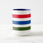 rode blauwe streep op witte achtergrond mok (Midden)