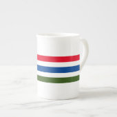 rode blauwe streep op witte achtergrond porselein kop (Voorkant rechts)