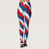 Rode blauwe strepen leggings (Achterkant)