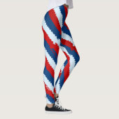 Rode blauwe strepen leggings (Rechts)