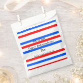 Rode blauwe strepen onafhankelijkheidsdag 4 juli bedankzakje (Geknipt)