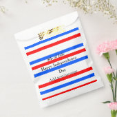 Rode blauwe strepen onafhankelijkheidsdag 4 juli bedankzakje (Gezegeld)