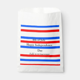 Rode blauwe strepen onafhankelijkheidsdag 4 juli bedankzakje