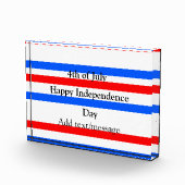 Rode blauwe strepen onafhankelijkheidsdag 4 juli fotoblokken (Rechts)