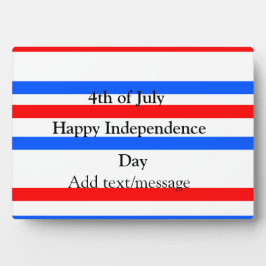 Rode blauwe strepen onafhankelijkheidsdag 4 juli fotoplaat