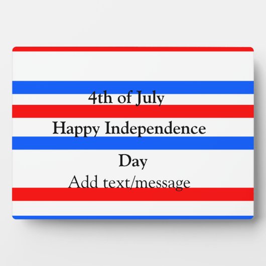 Rode blauwe strepen onafhankelijkheidsdag 4 juli fotoplaat (voorkant)