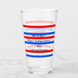 Rode blauwe strepen onafhankelijkheidsdag 4 juli glas