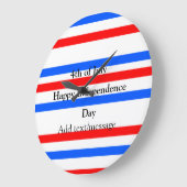 Rode blauwe strepen onafhankelijkheidsdag 4 juli grote klok (Hoek)