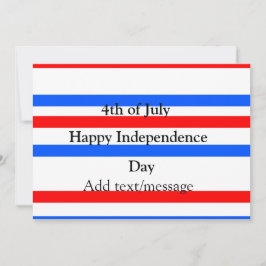 Rode blauwe strepen onafhankelijkheidsdag 4 juli kaart