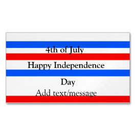 Rode blauwe strepen onafhankelijkheidsdag 4 juli magnetisch visitekaartje