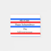 Rode blauwe strepen onafhankelijkheidsdag 4 juli post-it® notes (Voorkant)