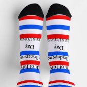 Rode blauwe strepen onafhankelijkheidsdag 4 juli sokken (Top)