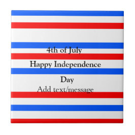 Rode blauwe strepen onafhankelijkheidsdag 4 juli tegeltje