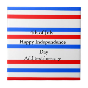 Rode blauwe strepen onafhankelijkheidsdag 4 juli tegeltje
