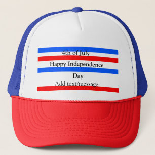 Rode blauwe strepen onafhankelijkheidsdag 4 juli trucker pet