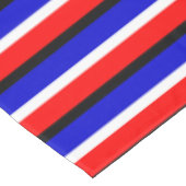 Rode Blauwe Strepen Patroon Ontwerp Tafelkleed (Gekanteld)