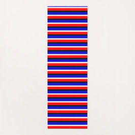 Rode Blauwe Strepen Patroon Ontwerp Yogamat