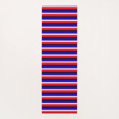 Rode Blauwe Strepen Patroon Ontwerp Yogamat (Achterkant)