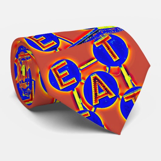 rode blauwe stropdas (Opgerold)