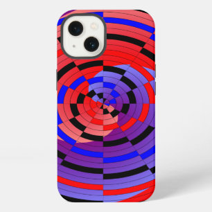 Rode & Blauwe Tegen Spiraal van Kenneth Yoncich iPhone 13 Hoesje