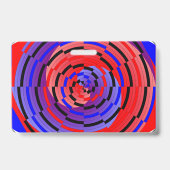 Rode & Blauwe Teller Spiraal van Kenneth Yoncich Badge (Achterkant)