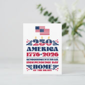 Rode Blauwe Vlaggen, de 250ste verjaardag van Amer Feestdagenkaart (Staand voorkant)