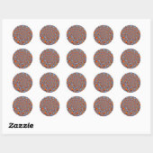 Rode Blauwe Vlammen Stickers (Vel)
