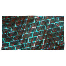 Rode blauwe vlekken, krassen, raster of bakstenen  kussensloop