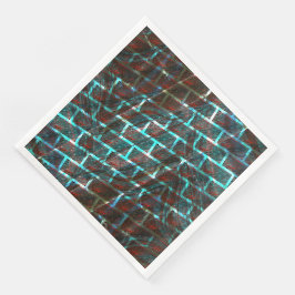 Rode blauwe vlekken, krassen, raster of bakstenen  servet