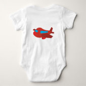 Rode & Blauwe Vliegtuig Romper (Achterkant)