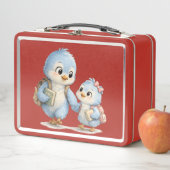 Rode Blauwe Vogel Broers en Zusters Lunchbox (In situ)