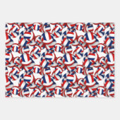 Rode blauwe volleyballen patroon elke gelegenheid inpakpapier vel (Voorkant)