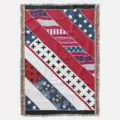 Rode blauwe witte nationale patriottische achtergr deken (Voorkant Verticaal)