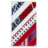 Rode blauwe witte nationale patriottische achtergr klein cadeauzakje (Achterkant)